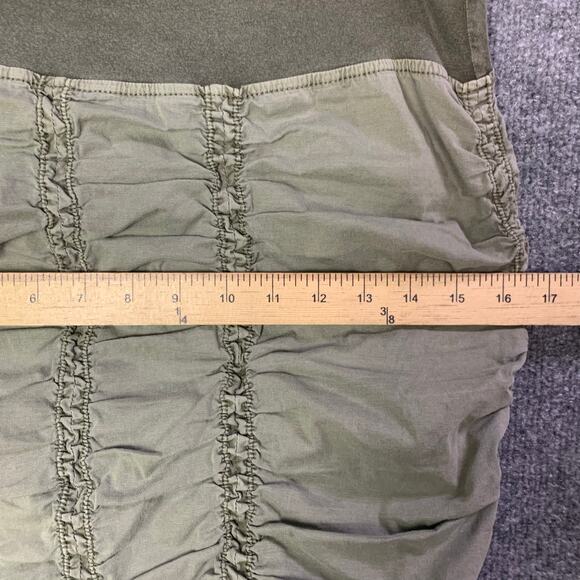 NEW XCVI The Trace Skirt XS Olive Green Straight Ruched Pull On Stretch Casual - Picture 3 of 8